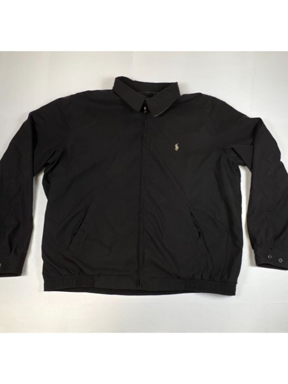 Vintage Polo Ralph Lauren Men's 2XLT Harrington Jacket Big and Tall Black Bomber